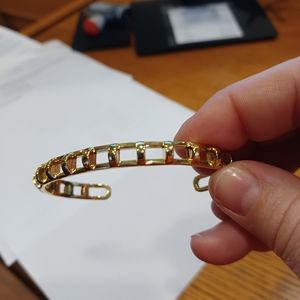 Gold cuff bracelet